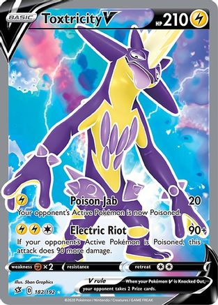 Image of Toxtricity V (Full Art) 182/192  - Holofoil SWSH02 Rebel Clash - Ultra Rare