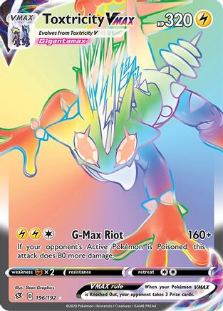 Image of Toxtricity VMAX (Secret) 196/192  - Holofoil SWSH02 Rebel Clash - Secret Rare