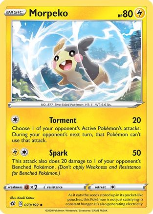 Image of Morpeko 073/192  SWSH02 Rebel Clash - Uncommon