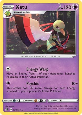 Image of Xatu 077/192  - Reverse Holofoil SWSH02 Rebel Clash - Uncommon
