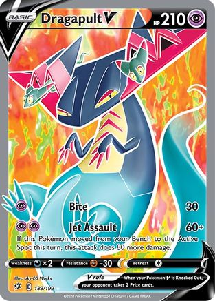 Image of Dragapult V (Full Art) 183/192  - Holofoil SWSH02 Rebel Clash - Ultra Rare