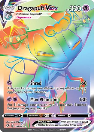 Image of Dragapult VMAX (Secret) 197/192  - Holofoil SWSH02 Rebel Clash - Secret Rare