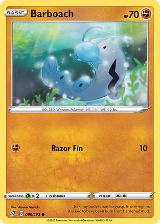Image of Barboach 099  - Reverse Holofoil SWSH02 Rebel Clash - Common