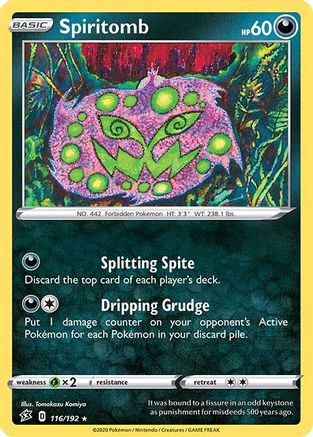 Image of Spiritomb 116/192  - Reverse Holofoil SWSH02 Rebel Clash - Rare