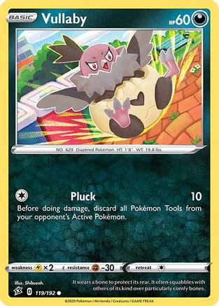 Image of Vullaby 119/192  - Reverse Holofoil SWSH02 Rebel Clash - Common