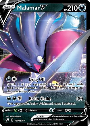 Image of Malamar V 121/192  - Holofoil SWSH02 Rebel Clash - Ultra Rare