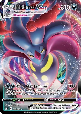 Image of Malamar VMAX 122/192  - Holofoil SWSH02 Rebel Clash - Ultra Rare