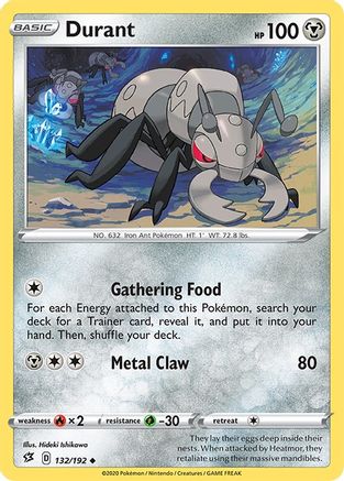 Image of Durant 132/192  - Reverse Holofoil SWSH02 Rebel Clash - Uncommon