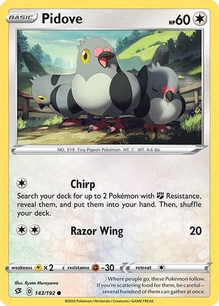 Image of Pidove 143/192  SWSH02 Rebel Clash - Common
