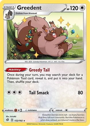 Image of Greedent 152/192  SWSH02 Rebel Clash - Rare