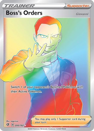 Image of Boss's Orders (Secret) 200/192  - Holofoil SWSH02 Rebel Clash - Secret Rare