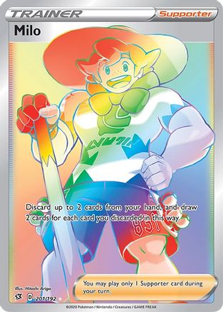 Image of Milo (Secret) 201  - Holofoil SWSH02 Rebel Clash - Secret Rare