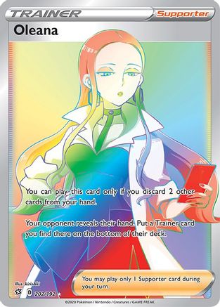 Image of Oleana (Secret) 202/192  - Holofoil SWSH02 Rebel Clash - Secret Rare