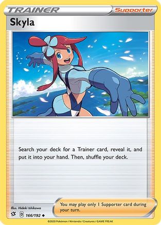 Image of Skyla 166/192  - Reverse Holofoil SWSH02 Rebel Clash - Uncommon