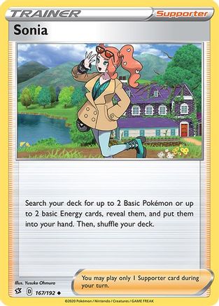 Image of Sonia 167/192  - Reverse Holofoil SWSH02 Rebel Clash - Uncommon