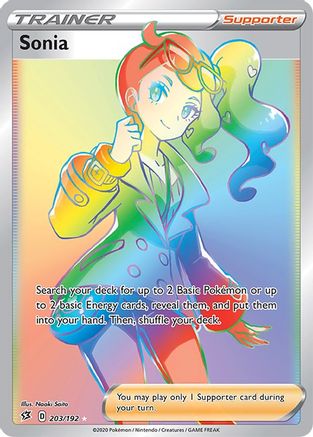 Image of Sonia (Secret) 203/192  - Holofoil SWSH02 Rebel Clash - Secret Rare