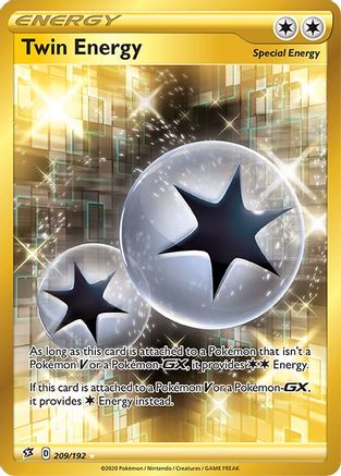 Image of Twin Energy (Secret) 209/192  - Holofoil SWSH02 Rebel Clash - Secret Rare