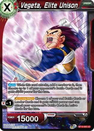 Image of Vegeta, Elite Unison (BT10-005) - Rise of the Unison Warrior Foil