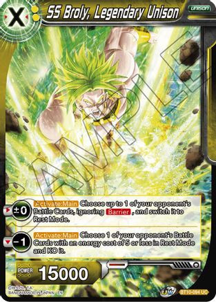 Image of SS Broly, Legendary Unison (BT10-094) - Rise of the Unison Warrior
