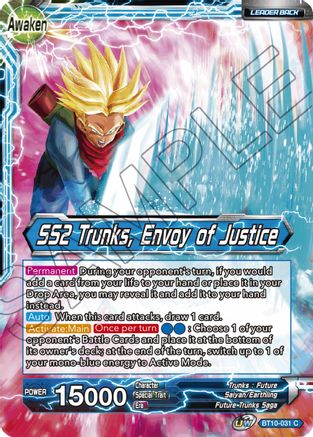 Image of Trunks // SS2 Trunks, Envoy of Justice (BT10-031) - Rise of the Unison Warrior