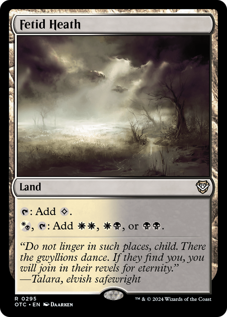 Image of Fetid Heath (OTC-295) - Outlaws of Thunder Junction Commander
