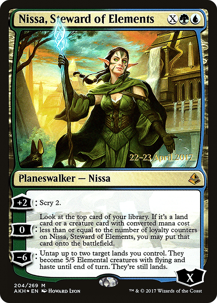 Image of Nissa, Steward of Elements (PRE-204) - Amonkhet Promos Foil