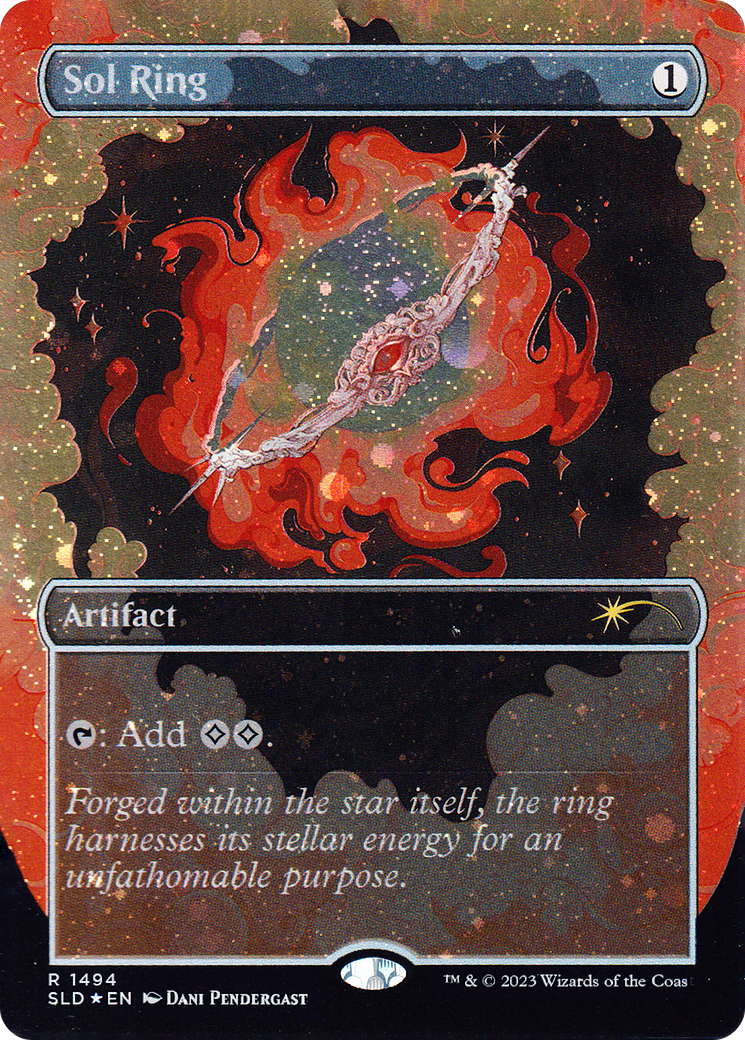 Image of Sol Ring (1494) (Galaxy Foil) (SLD-1494) - Secret Lair Drop (Borderless) Foil