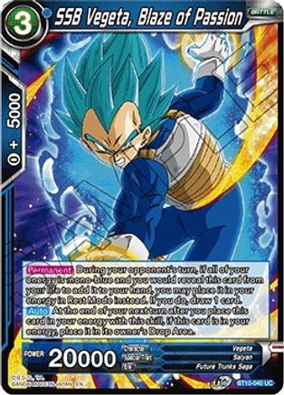 Image of SSB Vegeta, Blaze of Passion (BT10-040) - Rise of the Unison Warrior
