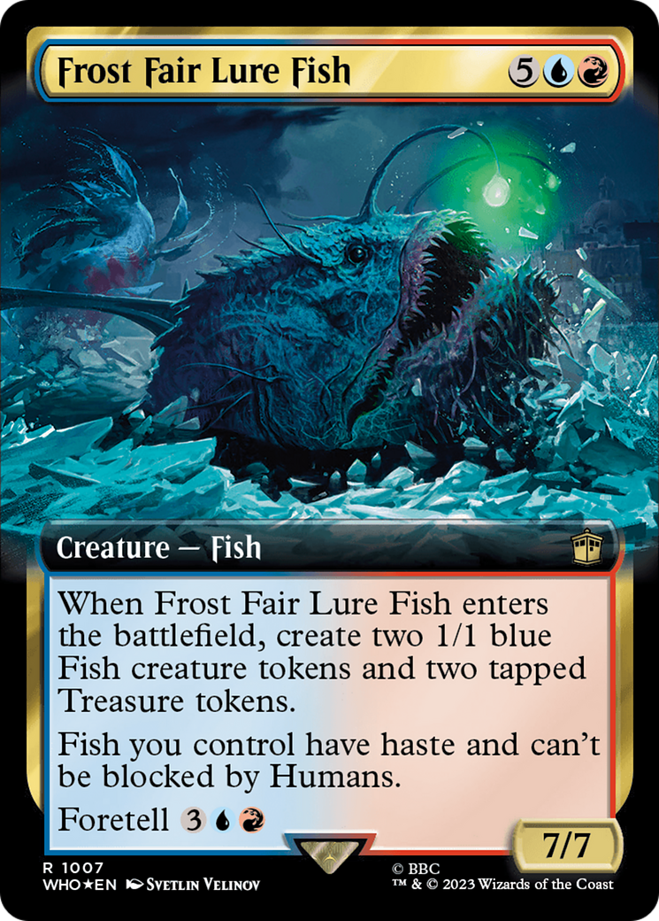 Image of Frost Fair Lure Fish (Extended Art) (Surge Foil) (WHO-1007) - Doctor Who: (Extended Art) Foil