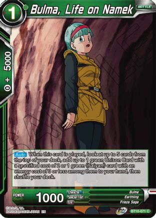 Image of Bulma, Life on Namek (BT10-071) - Rise of the Unison Warrior Foil