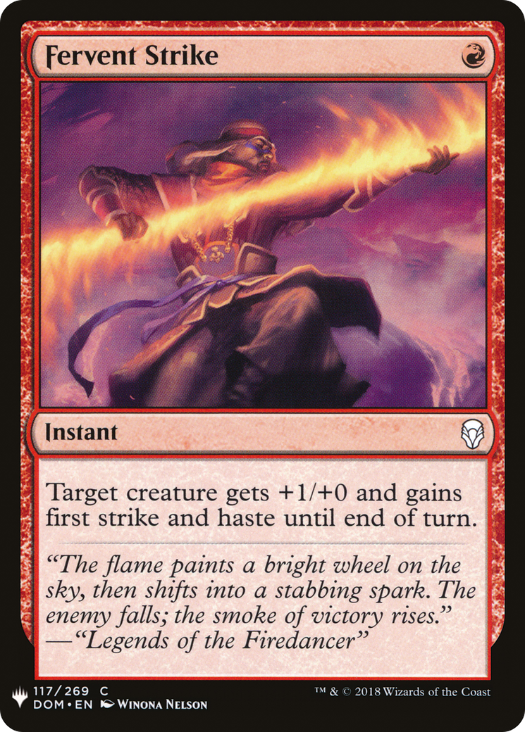 Image of Fervent Strike (LIST-DOM-117) - The List