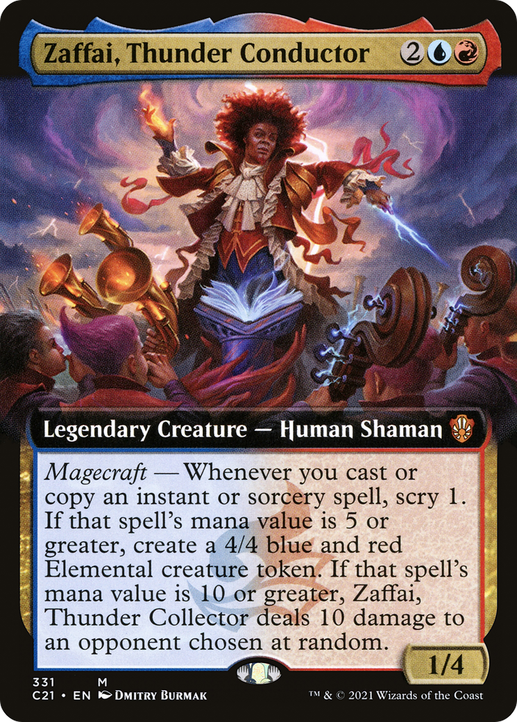 Image of Zaffai, Thunder Conductor (Extended Art) (C21-331) - Commander 2021: (Extended Art)