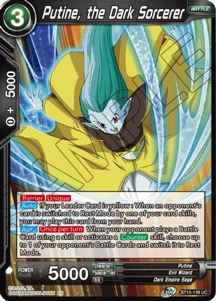 Image of Putine, the Dark Sorcerer (BT10-139) - Rise of the Unison Warrior Foil