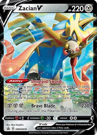 Image of Zacian V SWSH018  - Holofoil SWSH Sword & Shield Promo Cards - Promo