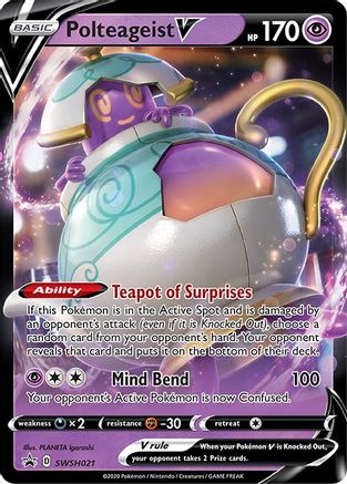 Image of Polteageist V SWSH021  - Holofoil SWSH Sword & Shield Promo Cards - Promo
