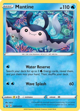 Image of Mantine SWSH026  - Holofoil SWSH Sword & Shield Promo Cards - Promo