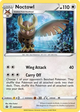 Image of Noctowl SWSH027  - Holofoil SWSH Sword & Shield Promo Cards - Promo
