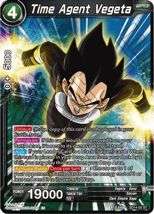 Image of Time Agent Vegeta (SD14-03) - Rise of the Unison Warrior Foil