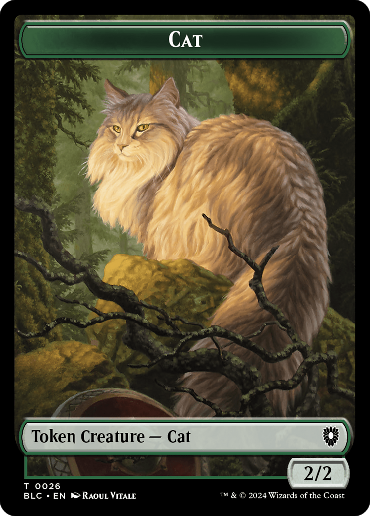Image of Cat (TBLC-026) - Bloomburrow Commander Tokens