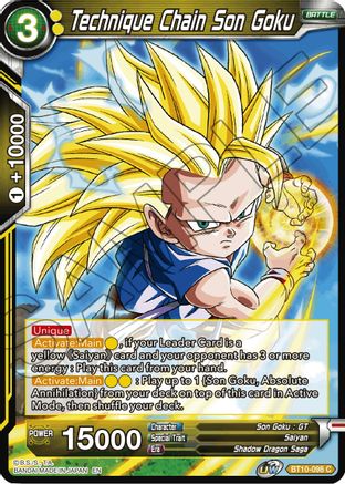 Image of Technique Chain Son Goku (BT10-098) - Rise of the Unison Warrior