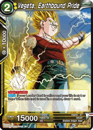 Image of Vegeta, Earthbound Pride (BT10-106) - Rise of the Unison Warrior Foil