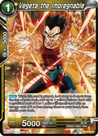 Image of Vegeta the Impregnable (BT10-107) - Rise of the Unison Warrior Foil