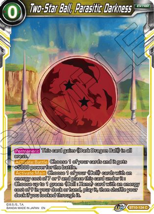 Image of Two-Star Ball, Parasitic Darkness (BT10-124) - Rise of the Unison Warrior