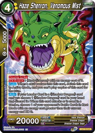 Image of Haze Shenron, Venomous Mist (BT10-117) - Rise of the Unison Warrior Foil