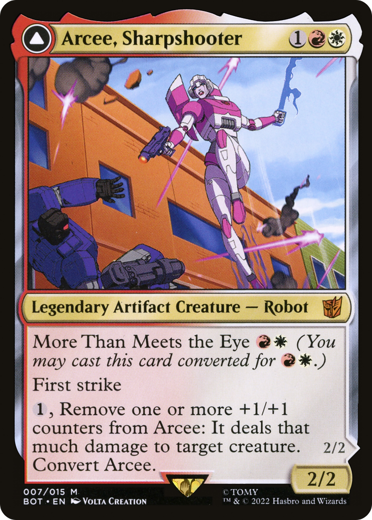 Image of Arcee, Sharpshooter (BOT-007) - Transformers: (convertdfc)
