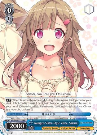Image of Younger-Sister-Style Voice, Sakura (Fii/W65-E111 PR) - Fujimi Fantasia Bunko
