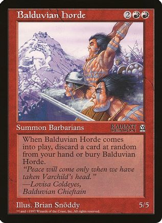 Image of Balduvian Horde (Arena League) (OVER-) - Oversize Cards