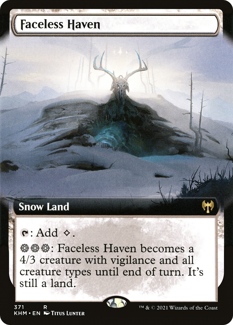 Image of Faceless Haven (Extended Art) (KHM-371) - Kaldheim: (Extended Art, snow) Foil