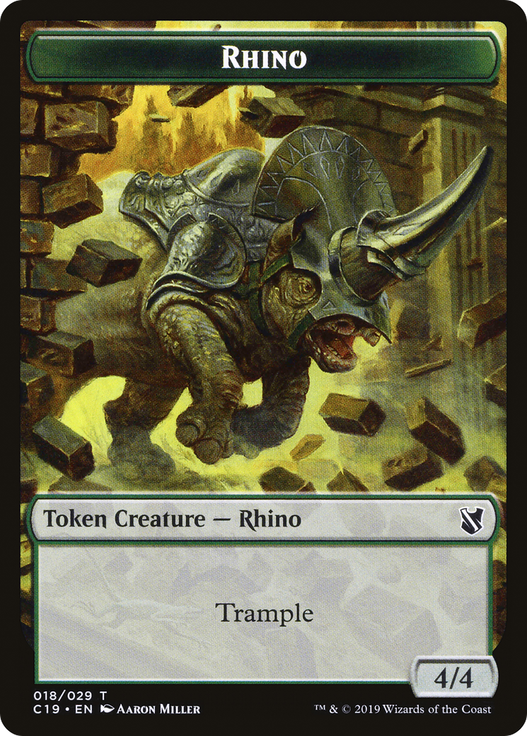 Image of Rhino (TC19-018) - Commander 2019 Tokens