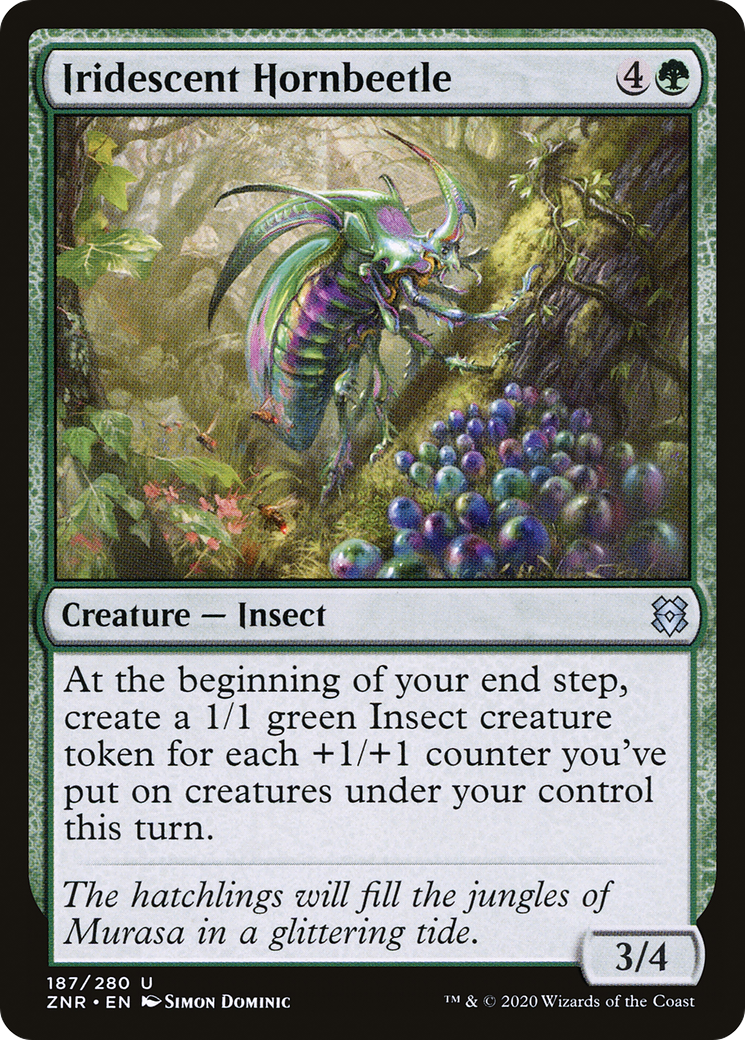 Image of Iridescent Hornbeetle (ZNR-187) - Zendikar Rising Foil
